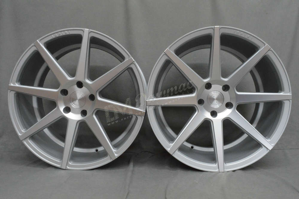 Ispiri ISR8 20" 9J ET35 + 10,5J ET35 5x120 Satin Silver Machined