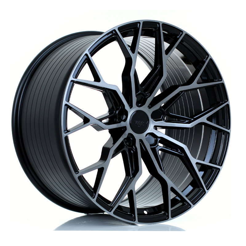 JUDD JSF1 20" 11J ET27-50 5x100-5x130 Gloss Black Titanium Brushed