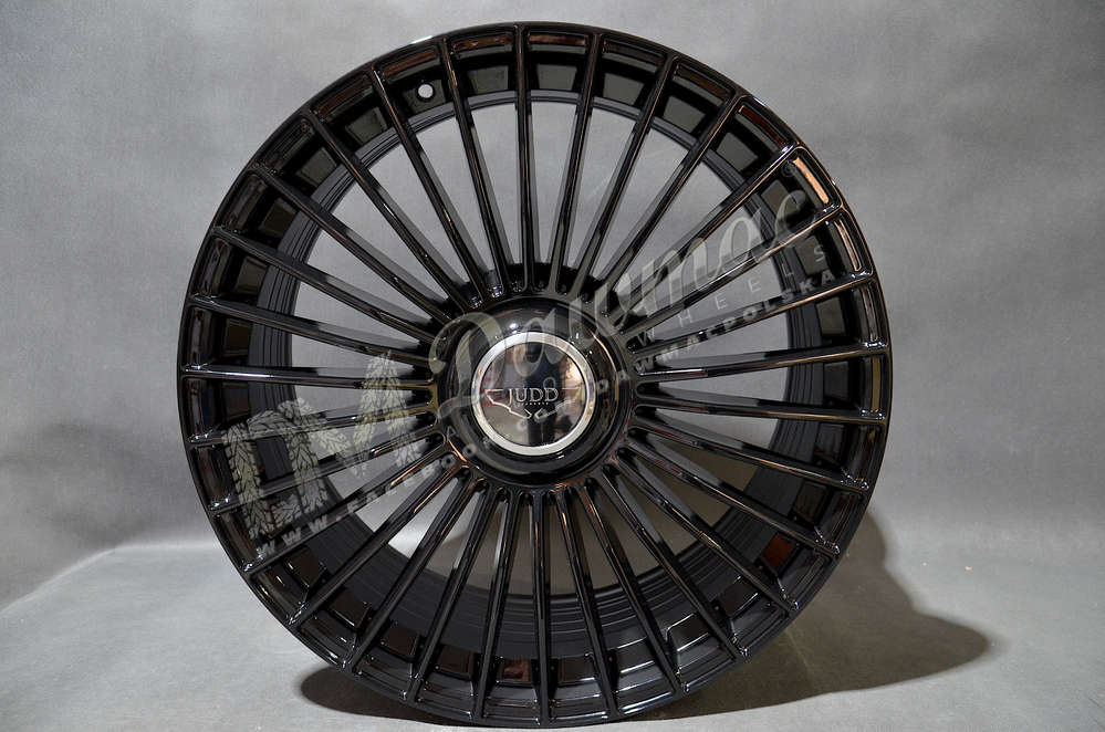 JUDD JSF9 22" 9J ET15-45 5x108-5x130 Gloss Black Titanium Brushed