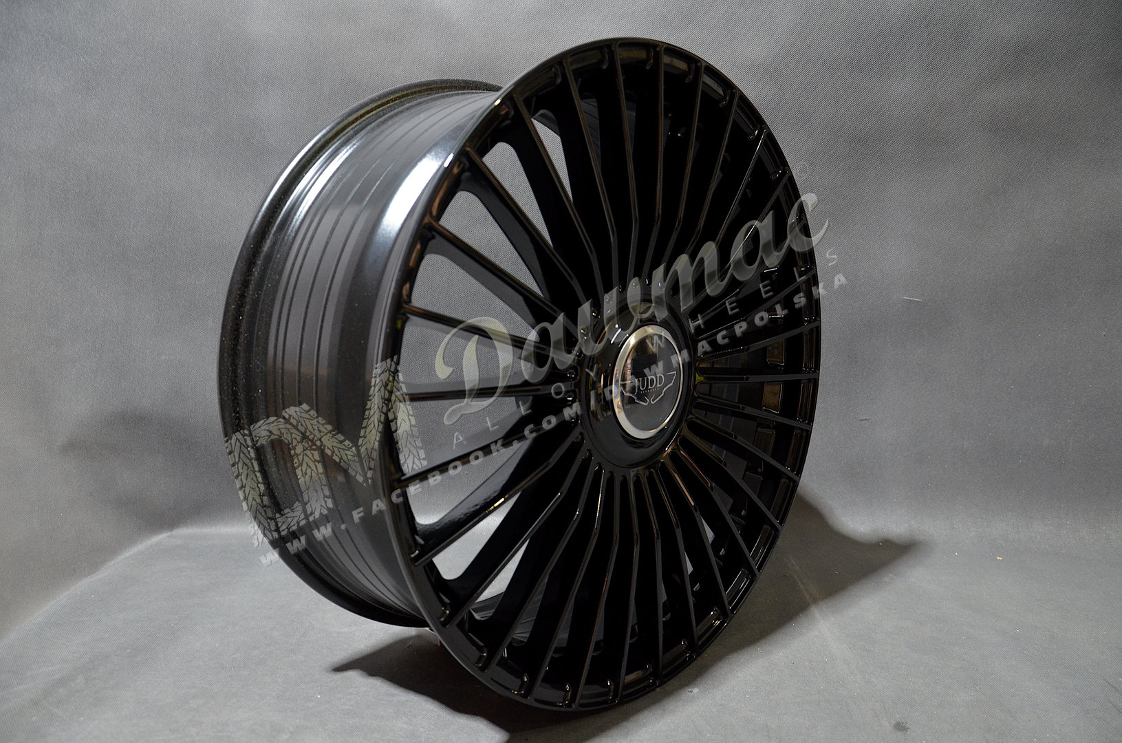 JUDD JSF9 22" 9J ET15-45 5x108-5x130 Gloss Black Titanium Brushed - obrazek 3