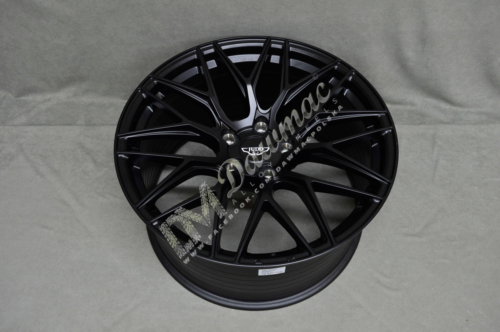 JUDD Model One 20" 9J ET25-45 + 10J ET23-ET45 5x108-5x130 Satin Black - obrazek 5