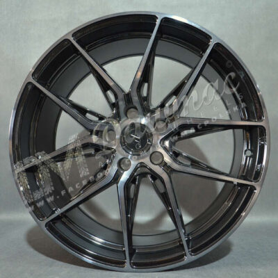 Japan Racing JR44 18" 8J ET42 5x112 Black Machined w/ Tinted Face