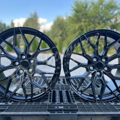 Japan Racing JR46 19" 8J ET38 + 9J ET43 5x112 Black Machined w/Tinted Face