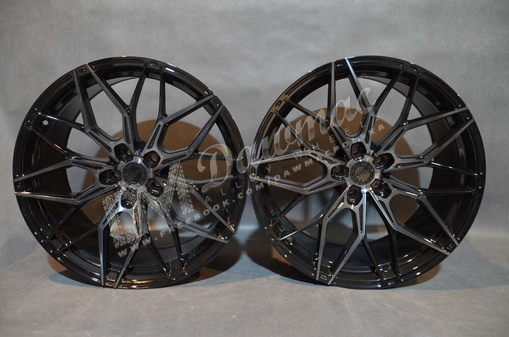 Japan Racing JR46 20" 9,5J ET20 + 10,5J ET15 5x112 Black Machined w/Tinted Face