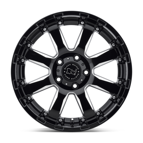 Black Rhino Sierra 22" 10J ET-12 6x139,7 Gloss Black w/ Milled Spokes - obrazek 3