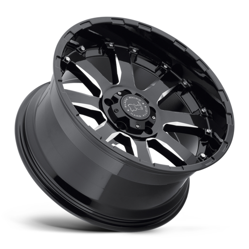 Black Rhino Sierra 22" 10J ET-12 6x139,7 Gloss Black w/ Milled Spokes - obrazek 4