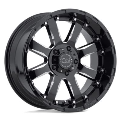 Black Rhino Sierra 22" 10J ET-12 6x139,7 Gloss Black w/ Milled Spokes
