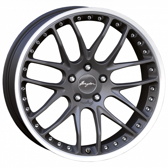 Breyton Race GTP 20" 8,5J ET35 + 10J ET30/ET46 5x120 Matt Gun with Polished Lip