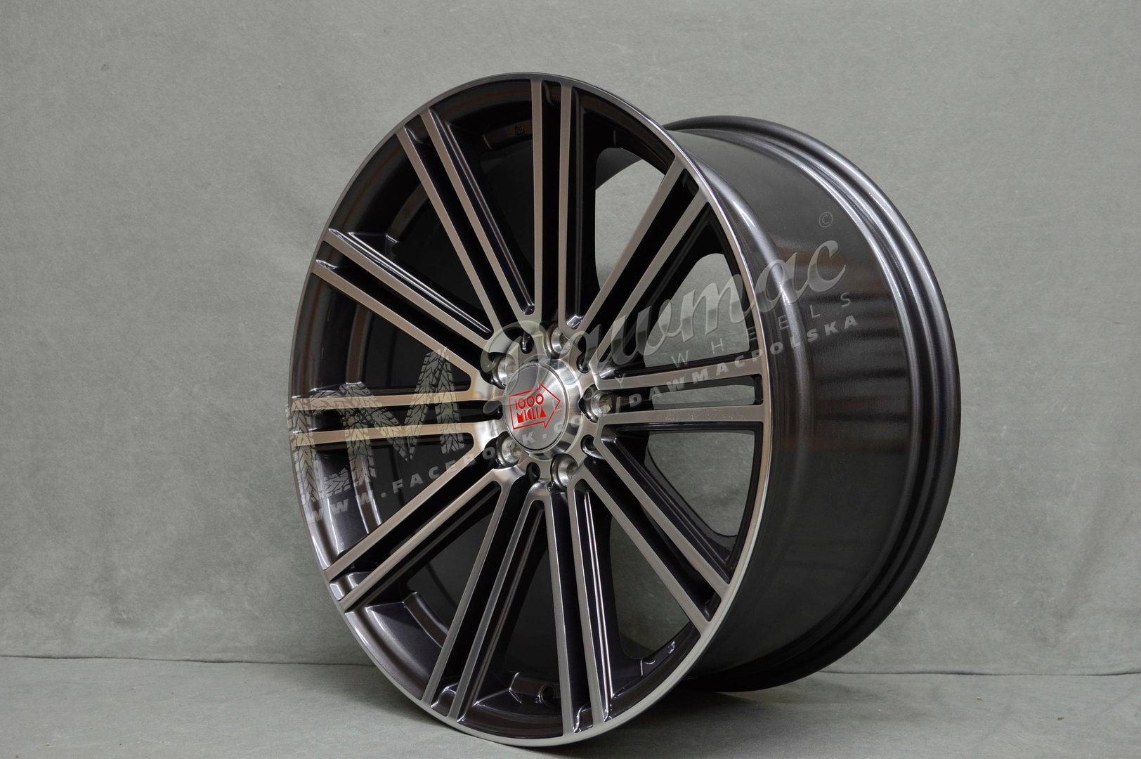 MODEL:1005 19" 9,5J ET50 5x112 Dark Anthracite Gloss Polished - obrazek 4