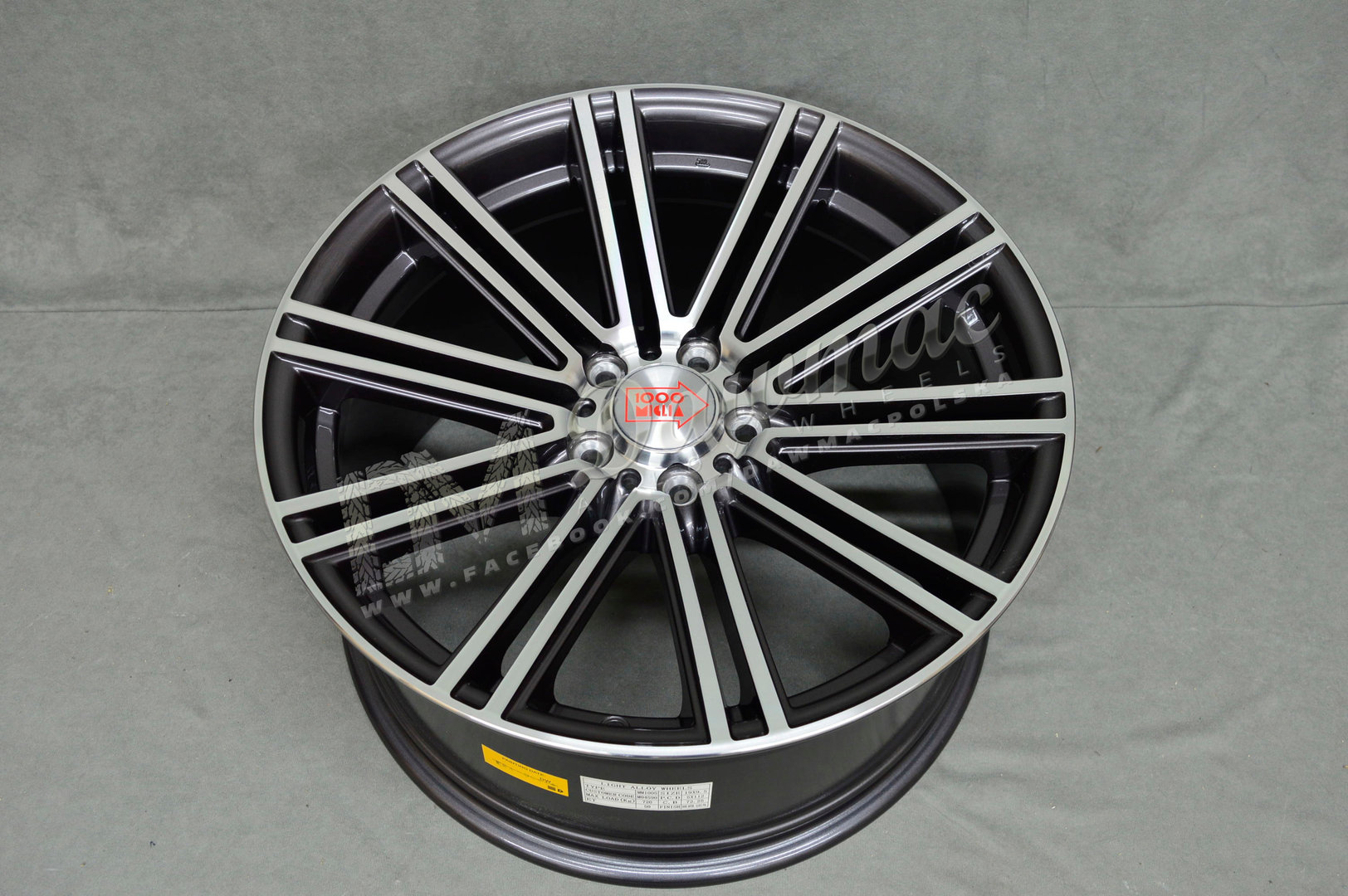 MODEL:1005 19" 9,5J ET50 5x112 Dark Anthracite Gloss Polished - obrazek 5