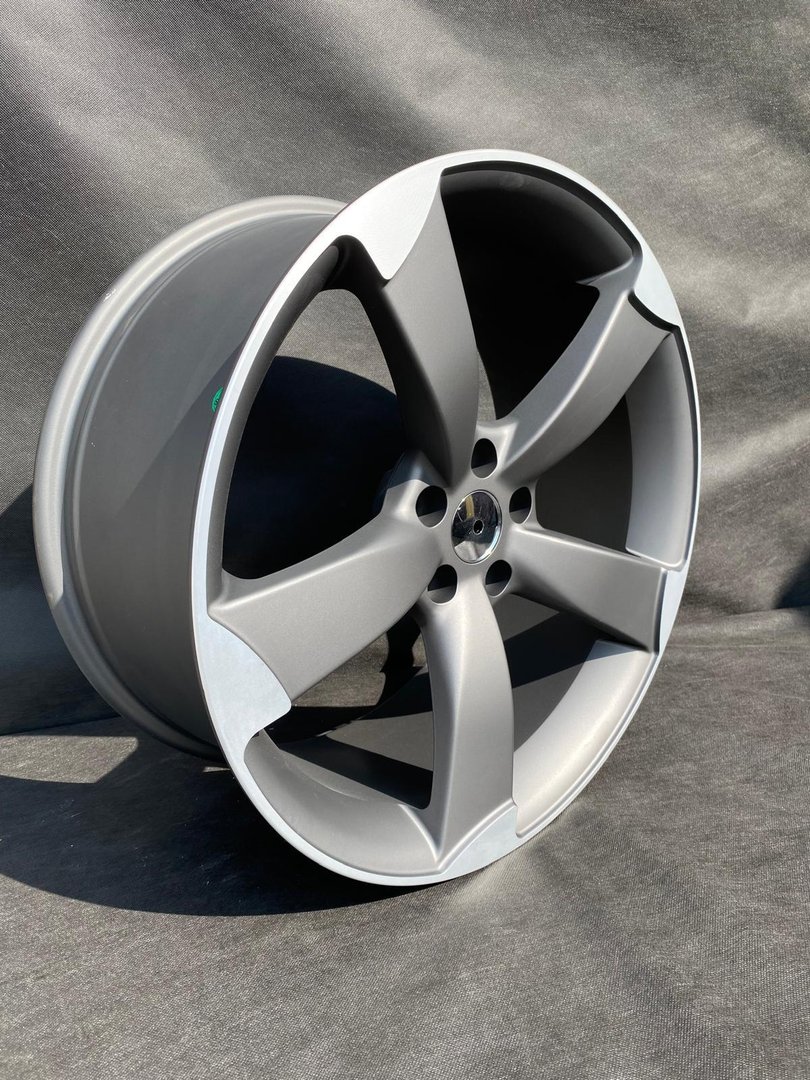 MODEL:510 20" 9J ET35 5x112 Satin Grey Polished Lips - obrazek 5