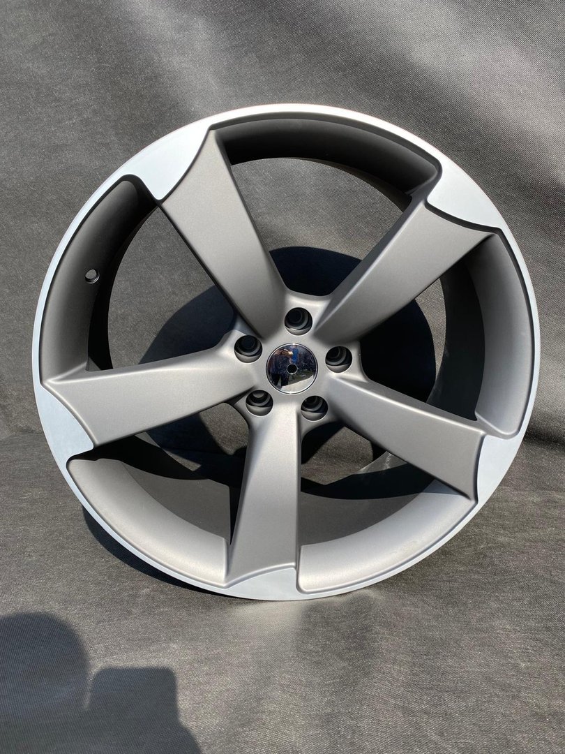 MODEL:510 20" 9J ET35 5x112 Satin Grey Polished Lips - obrazek 6