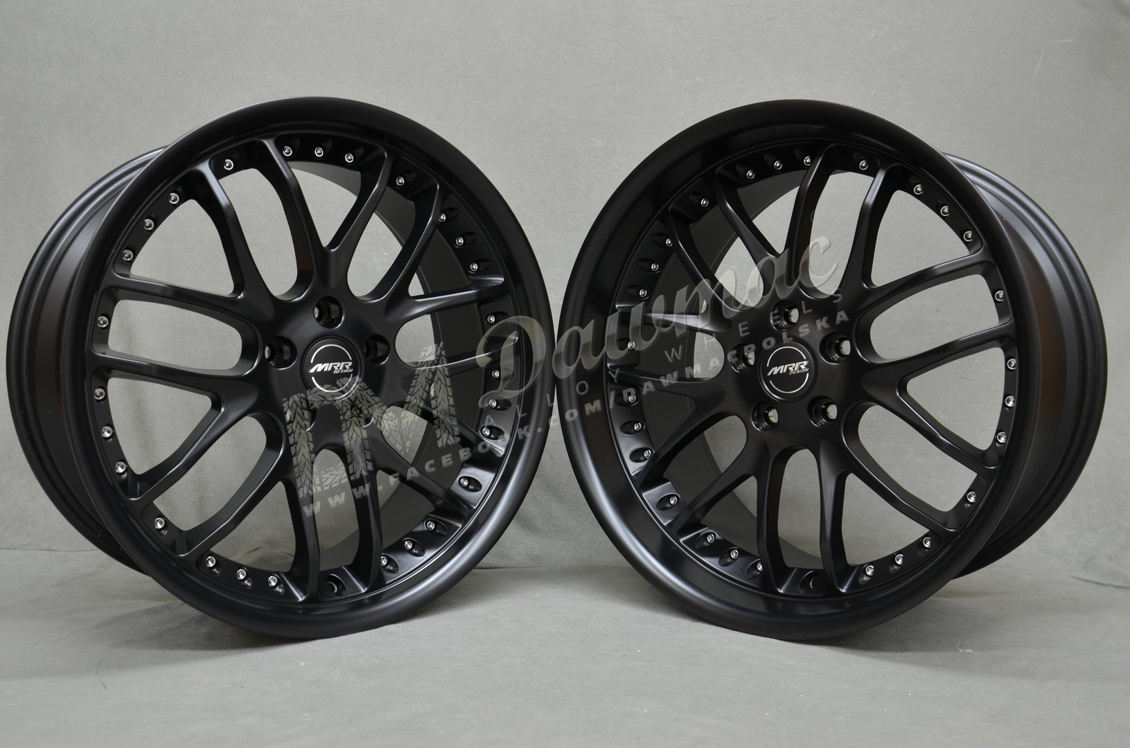 MRR GT07 20" 8,5J ET25 + 10J ET35 5x120 Matt Black - obrazek 3