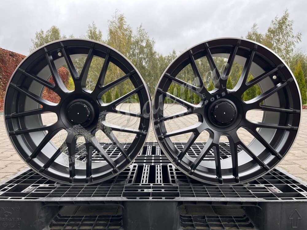 Model: BZ9007 20" 8,5J ET45 + 9,5J ET45 5x112 Matt Black Polished Lip