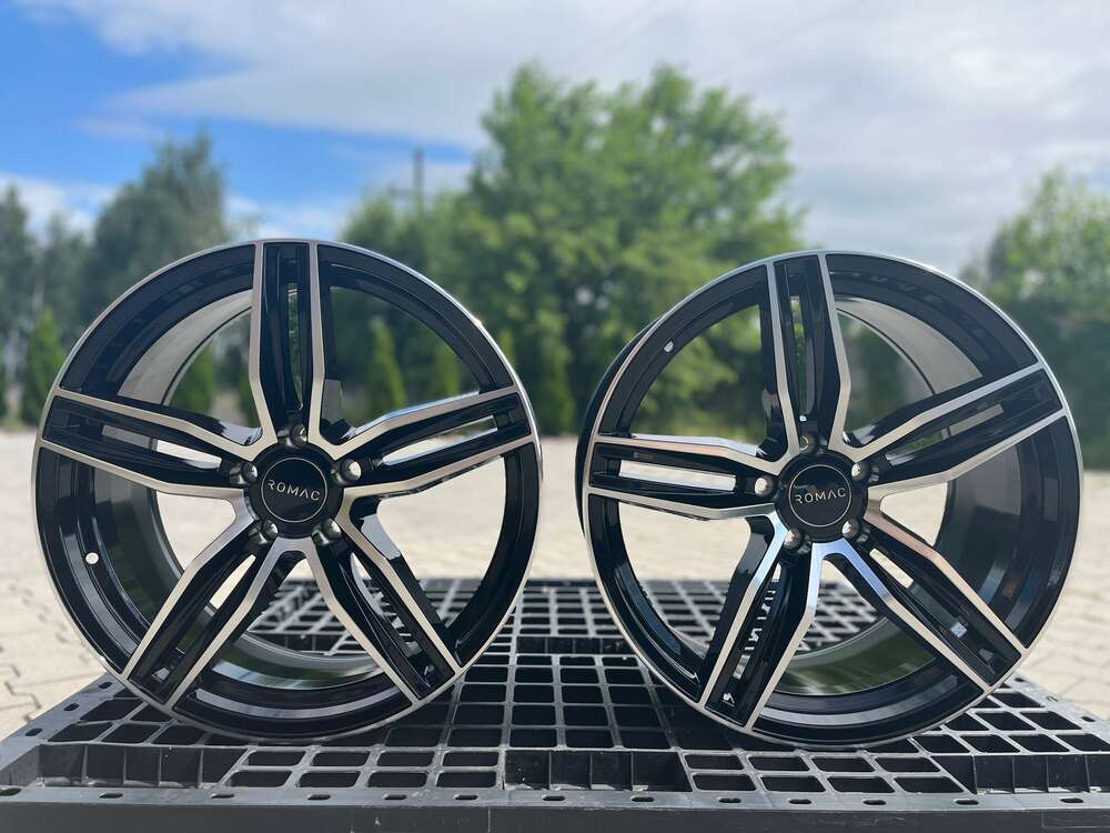 Romac Venom 19" 8,5J ET45 + 9,5J ET45 5x112 Gloss Black Polished Face