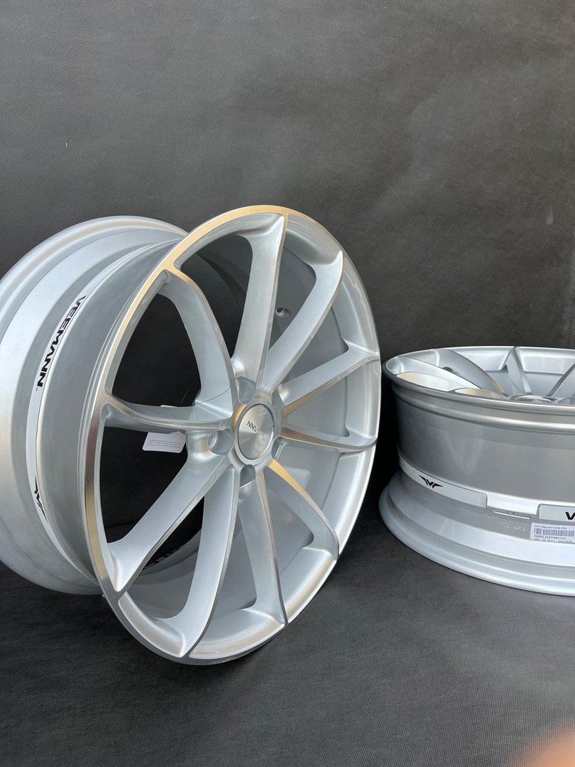 VEEMANN V-FS18 19" 8,5J ET42 + 9,5J ET45 5x112 Silver Machined Face - obrazek 4