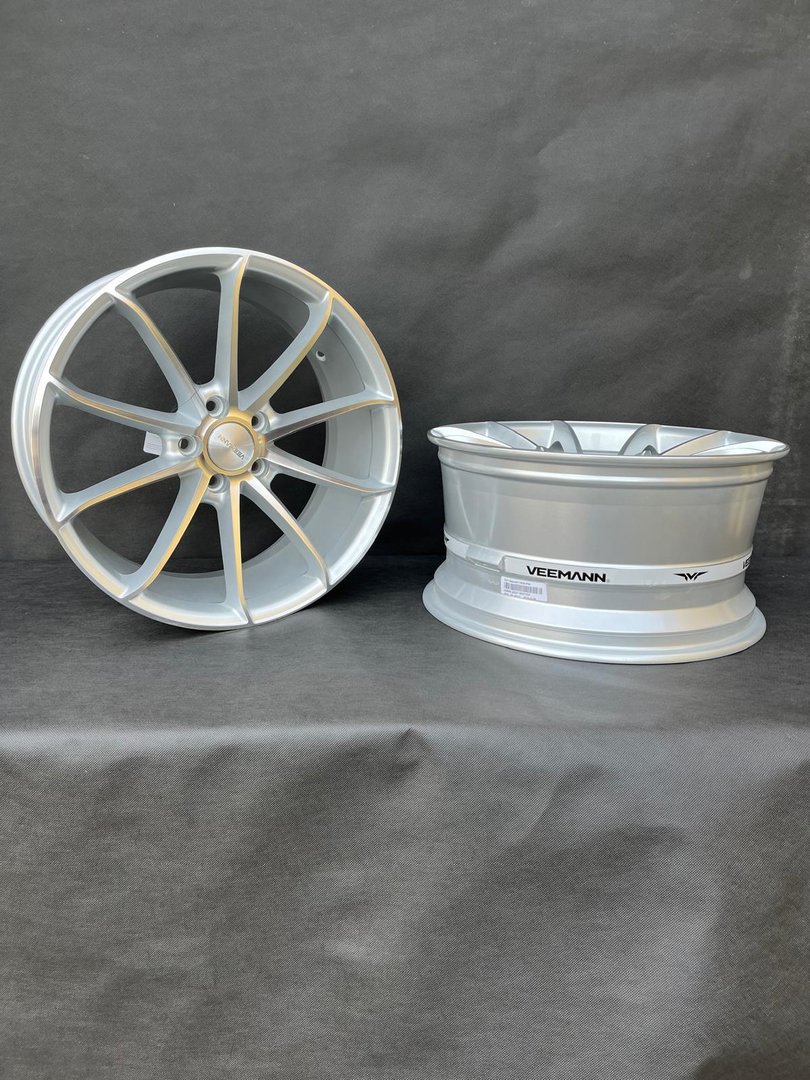 VEEMANN V-FS18 19" 8,5J ET42 + 9,5J ET45 5x112 Silver Machined Face - obrazek 5