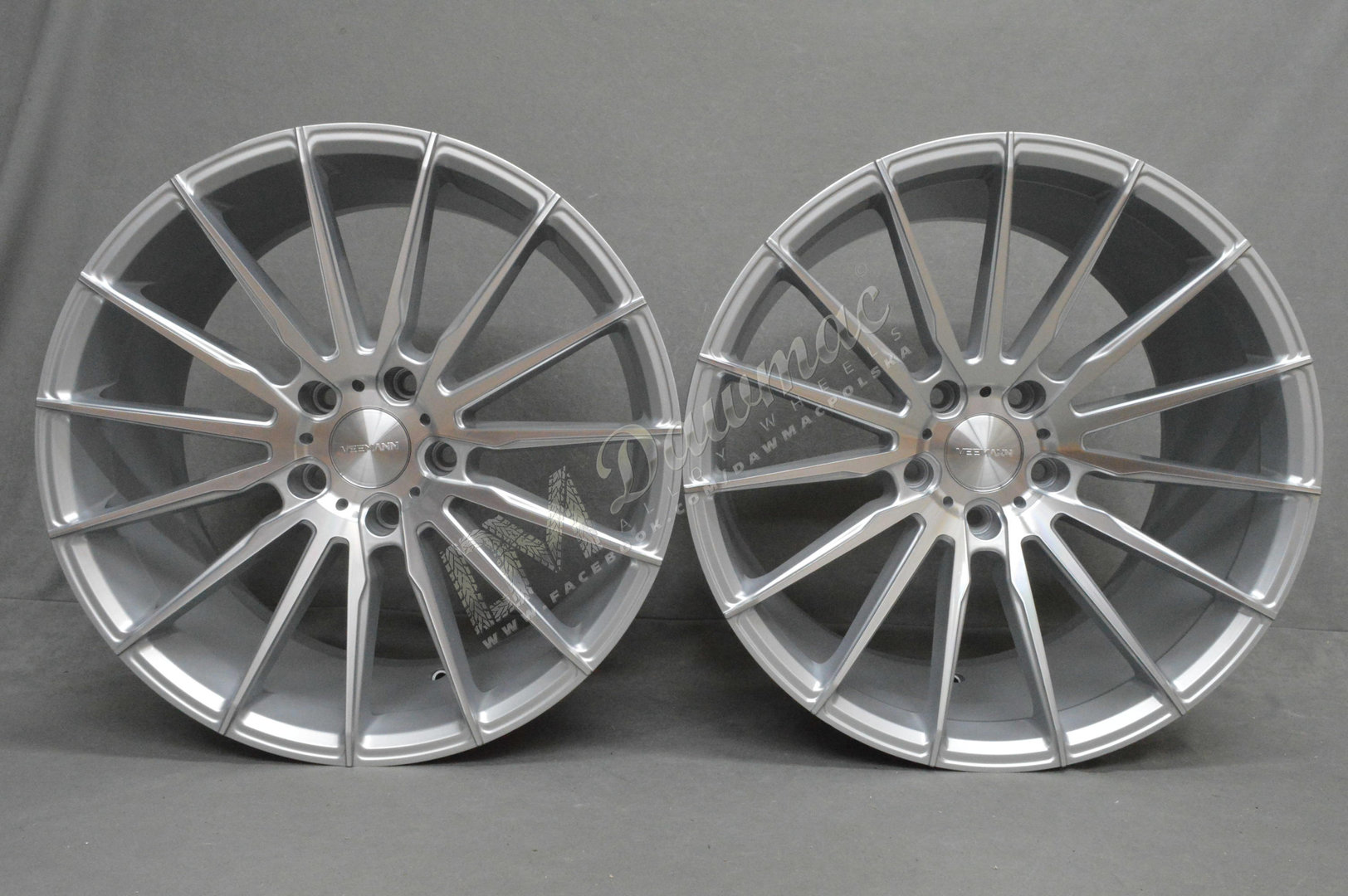 VEEMANN V-FS19 19" 8,5J ET35 + 9,5J ET35 5x120 Silver Machined - obrazek 2