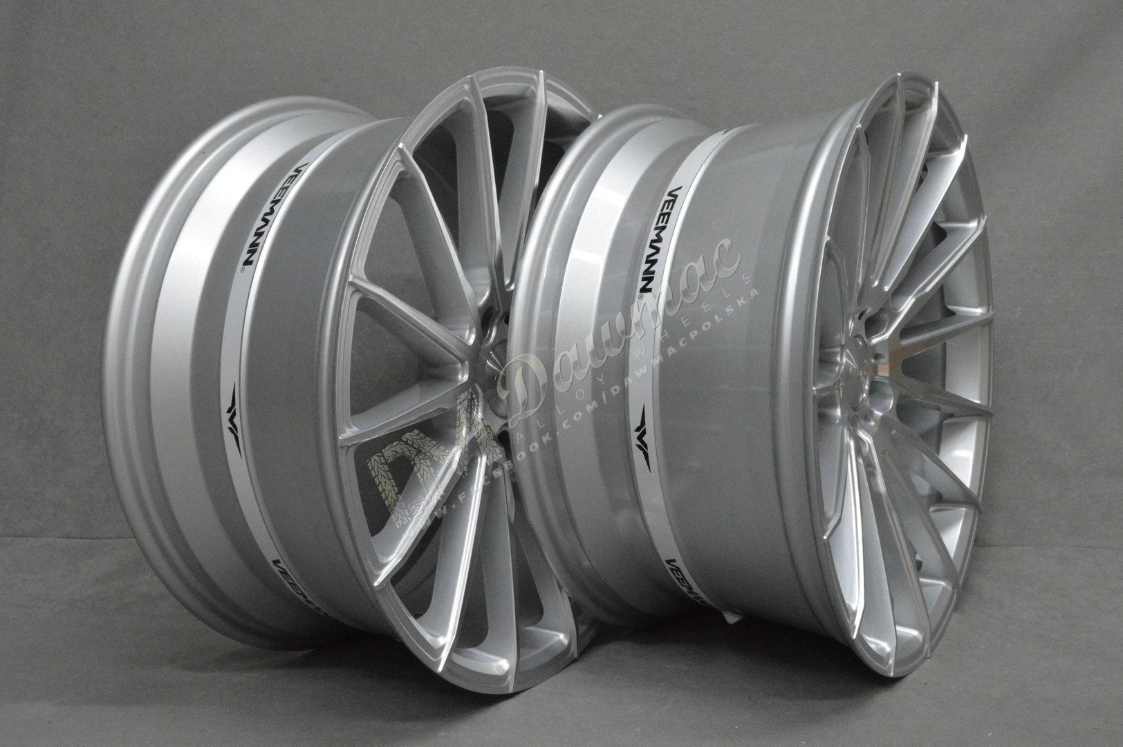 VEEMANN V-FS19 19" 8,5J ET35 + 9,5J ET35 5x120 Silver Machined - obrazek 4