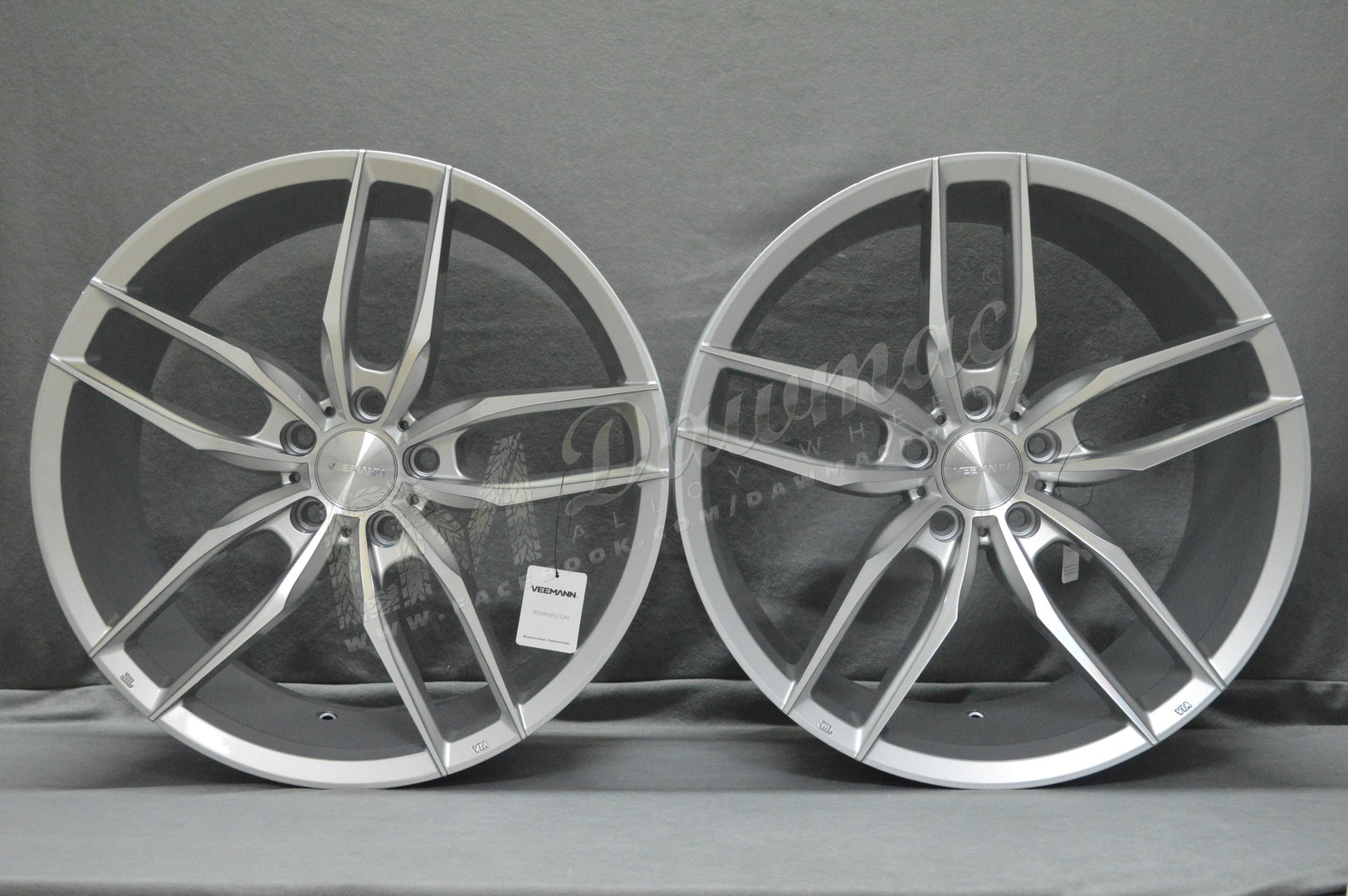 Veemann V-FS28 19" 8,5J ET35 + 9,5J ET43 5x120 Machined Silver - obrazek 2