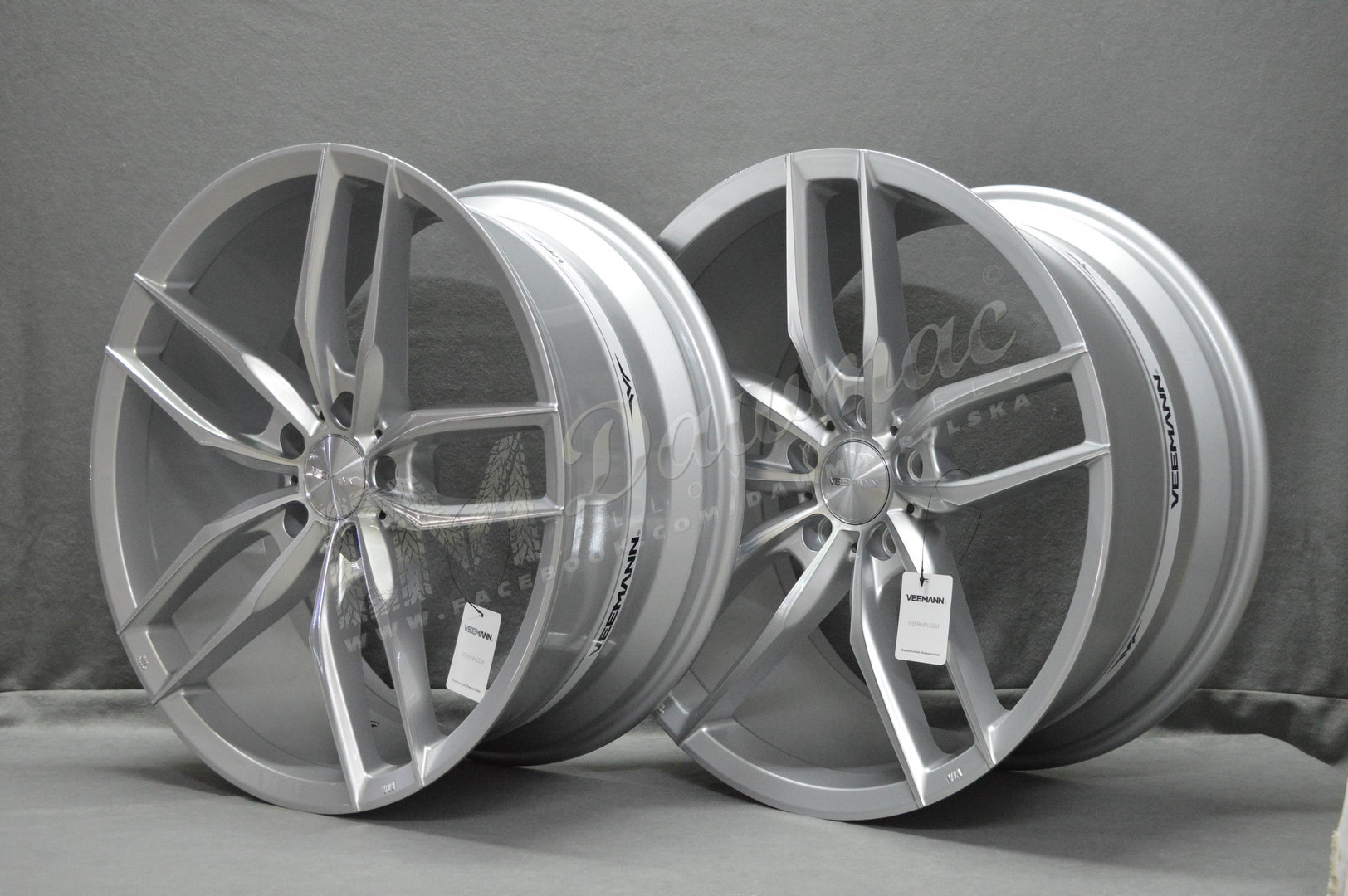 Veemann V-FS28 19" 8,5J ET35 + 9,5J ET43 5x120 Machined Silver - obrazek 4
