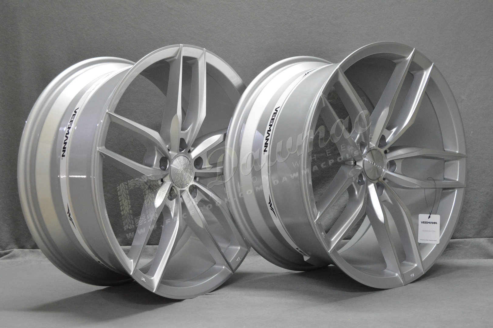 Veemann V-FS28 19" 8,5J ET35 + 9,5J ET43 5x120 Machined Silver - obrazek 5
