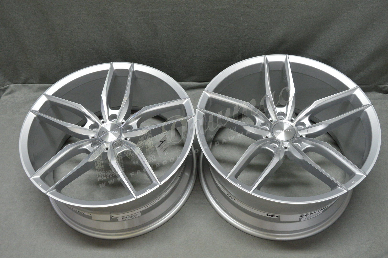 Veemann V-FS28 19" 8,5J ET35 + 9,5J ET43 5x120 Machined Silver - obrazek 6