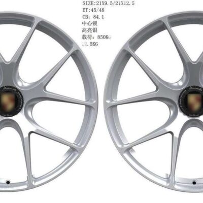 DAWMAC Forged 21" 9,5J ET45 + 12,5J ET48 5x130 Hyper Black