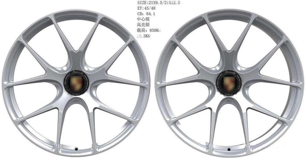 DAWMAC Forged 21" 9,5J ET45 + 12,5J ET48 5x130 Hyper Black