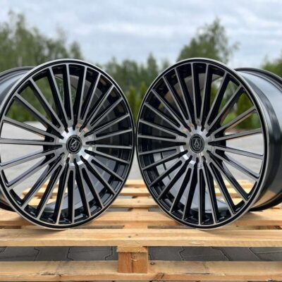 AXE EX50 21" 9J ET25 + 10,5J ET40 5x112 Gloss Black Polished