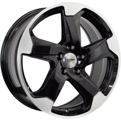 Wolfhart Flowformed Genesis 2 19" 8J ET42 5x112 Gloss Black Polished Face