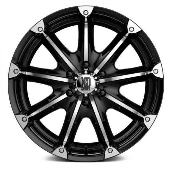 XD Wheels XD779 18" 9J ET-12 8x165,1 Gloss Black with Machined Face - obrazek 3