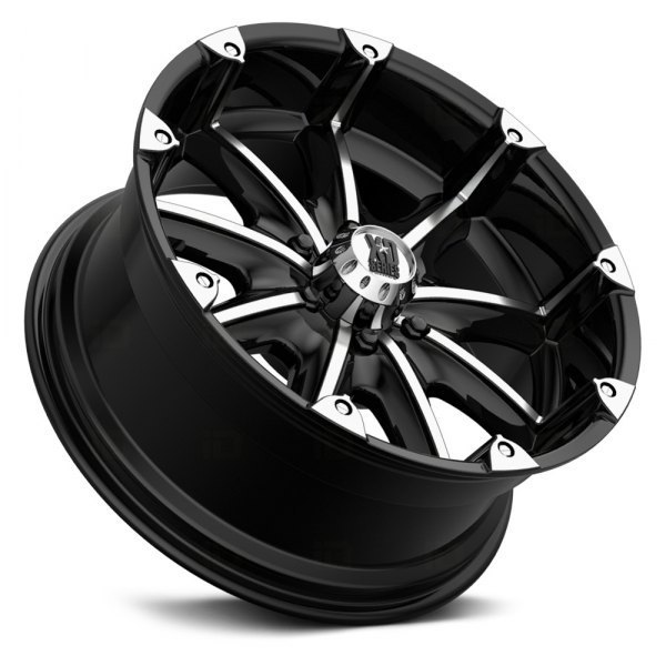 XD Wheels XD779 18" 9J ET-12 8x165,1 Gloss Black with Machined Face - obrazek 4
