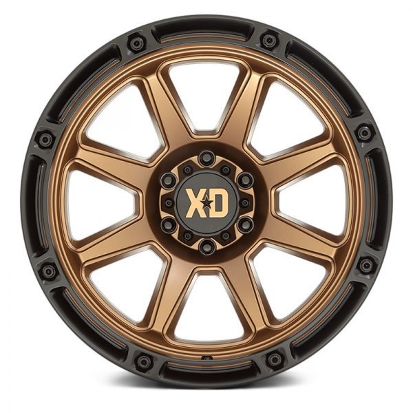 XD Wheels XD863 Titan 20" 10J ET-18 5x127 Matte Bronze with Black Lip - obrazek 3