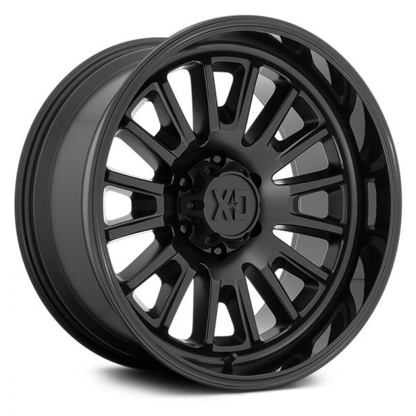 XD Wheels XD864 20" 9J ET18 6x139,7 Satin Black with Gloss Black Lip - obrazek 2