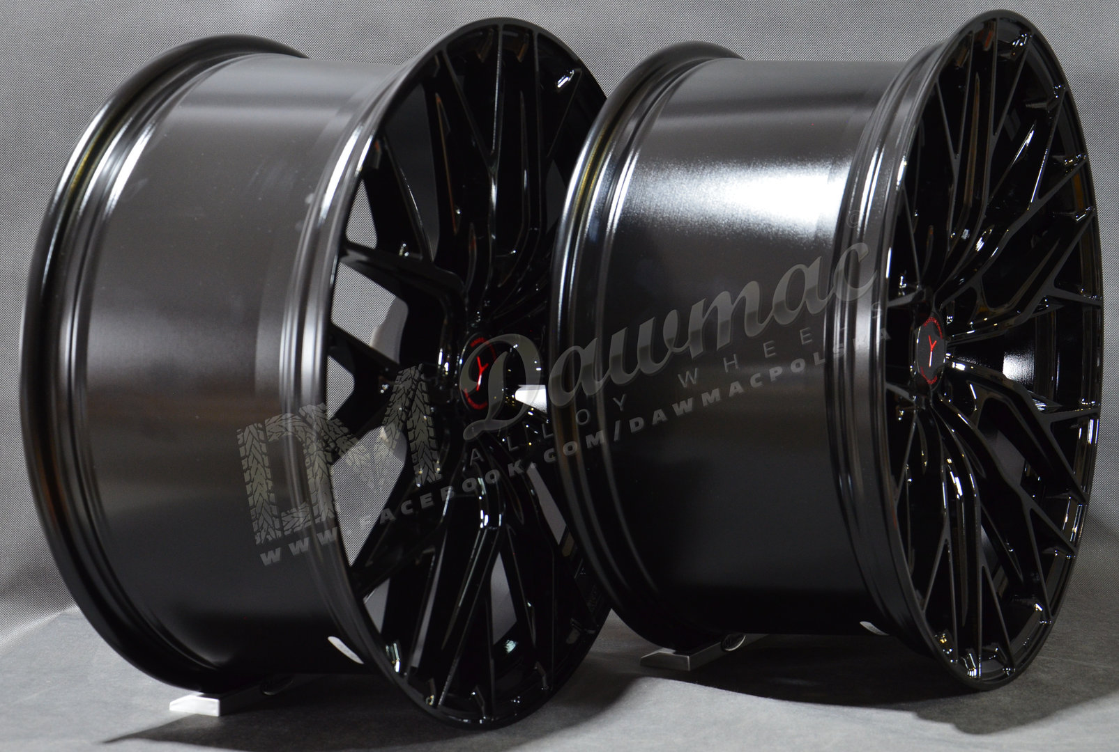Yanar Wheels DNZ-20 20" 9J ET30 + 10J ET40 5x112 Gloss Black - obrazek 5