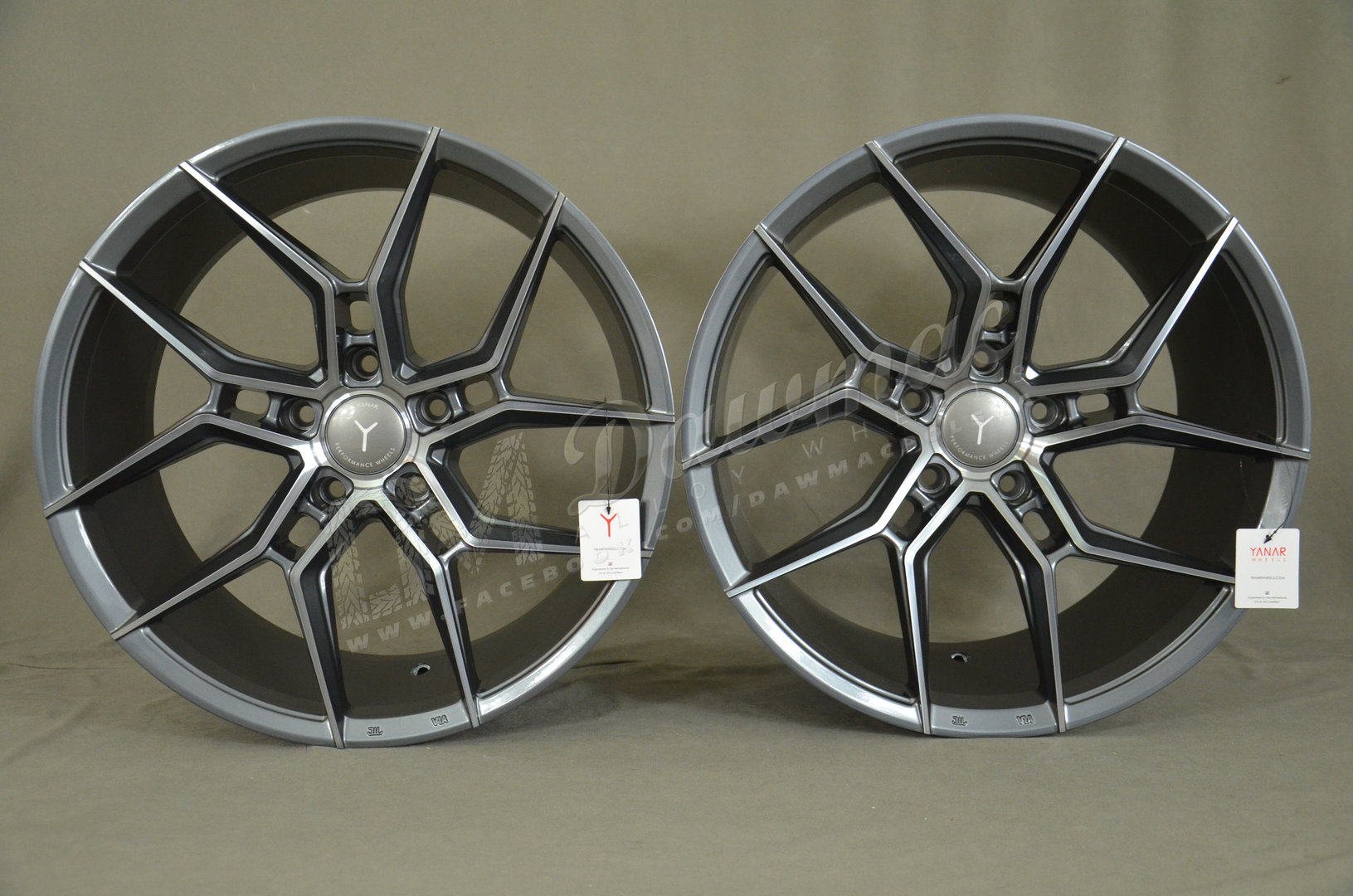 Yanar Wheels Y-NL45 19" 8,5J ET33 + 9,5J ET40 5x120 Carbon Machined - obrazek 2
