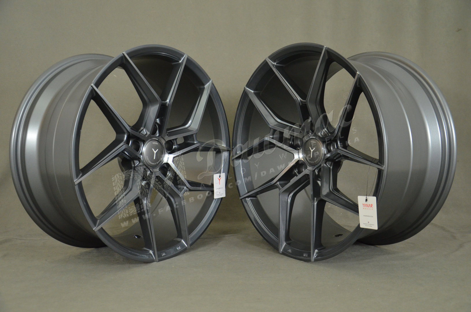 Yanar Wheels Y-NL45 19" 8,5J ET33 + 9,5J ET40 5x120 Carbon Machined - obrazek 3