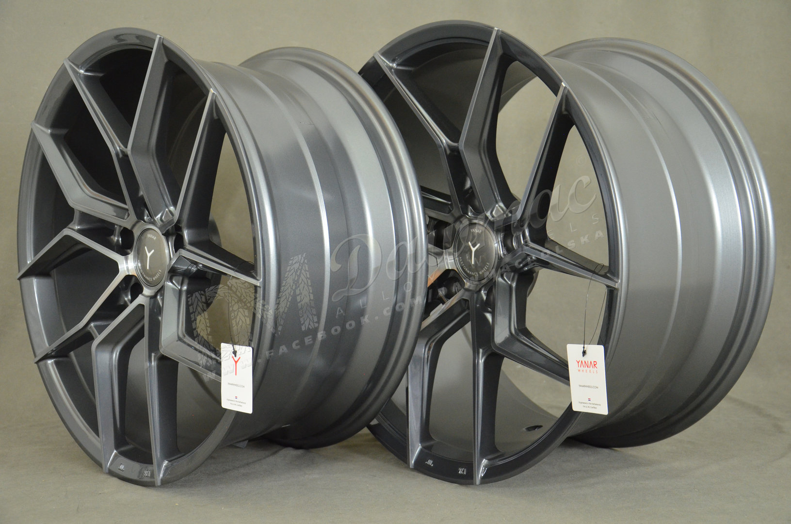 Yanar Wheels Y-NL45 19" 8,5J ET33 + 9,5J ET40 5x120 Carbon Machined - obrazek 4