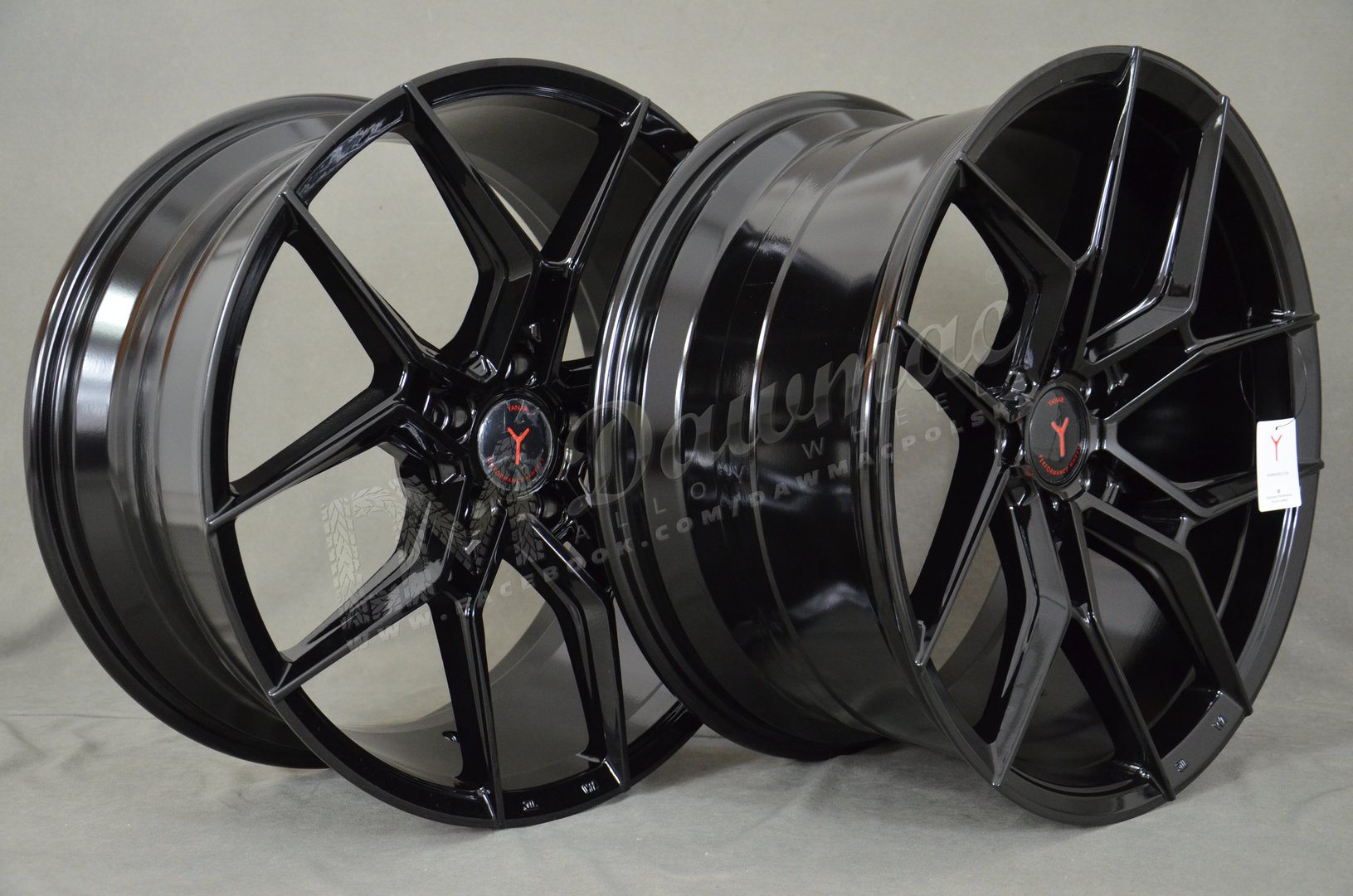 Yanar Wheels Y-NL45 19" 8,5J ET33 + 9,5J ET40 5x120 Gloss Black - obrazek 5