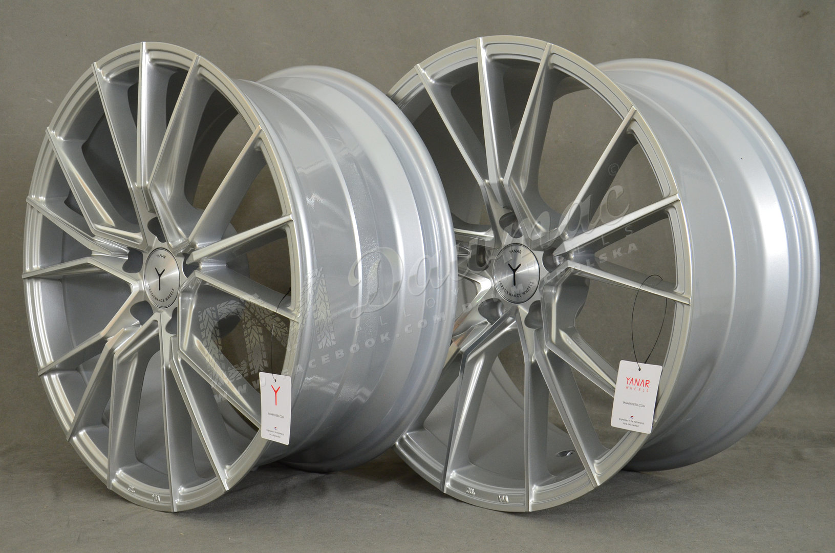 Yanar Wheels Y-NL47 19" 8,5J ET30 + 9,5J ET35 5x112 Silver Machined Face - obrazek 4