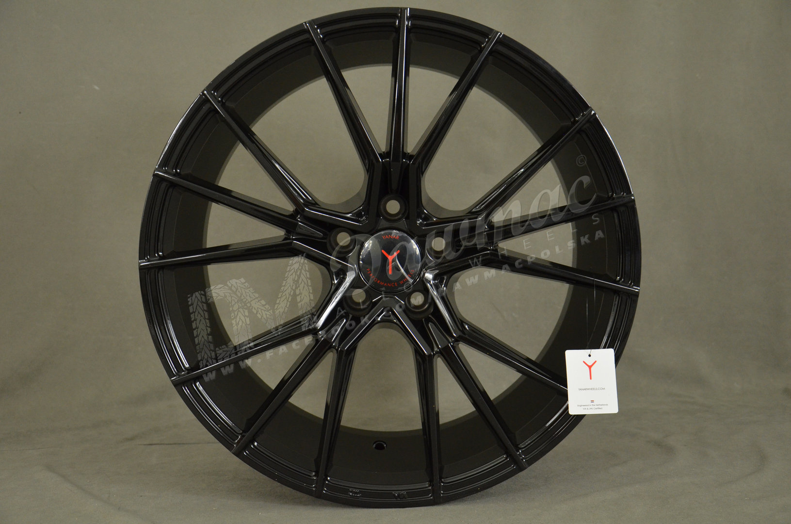Yanar Wheels Y-NL47 19" 8,5J ET45 5x112 Gloss Black - obrazek 2