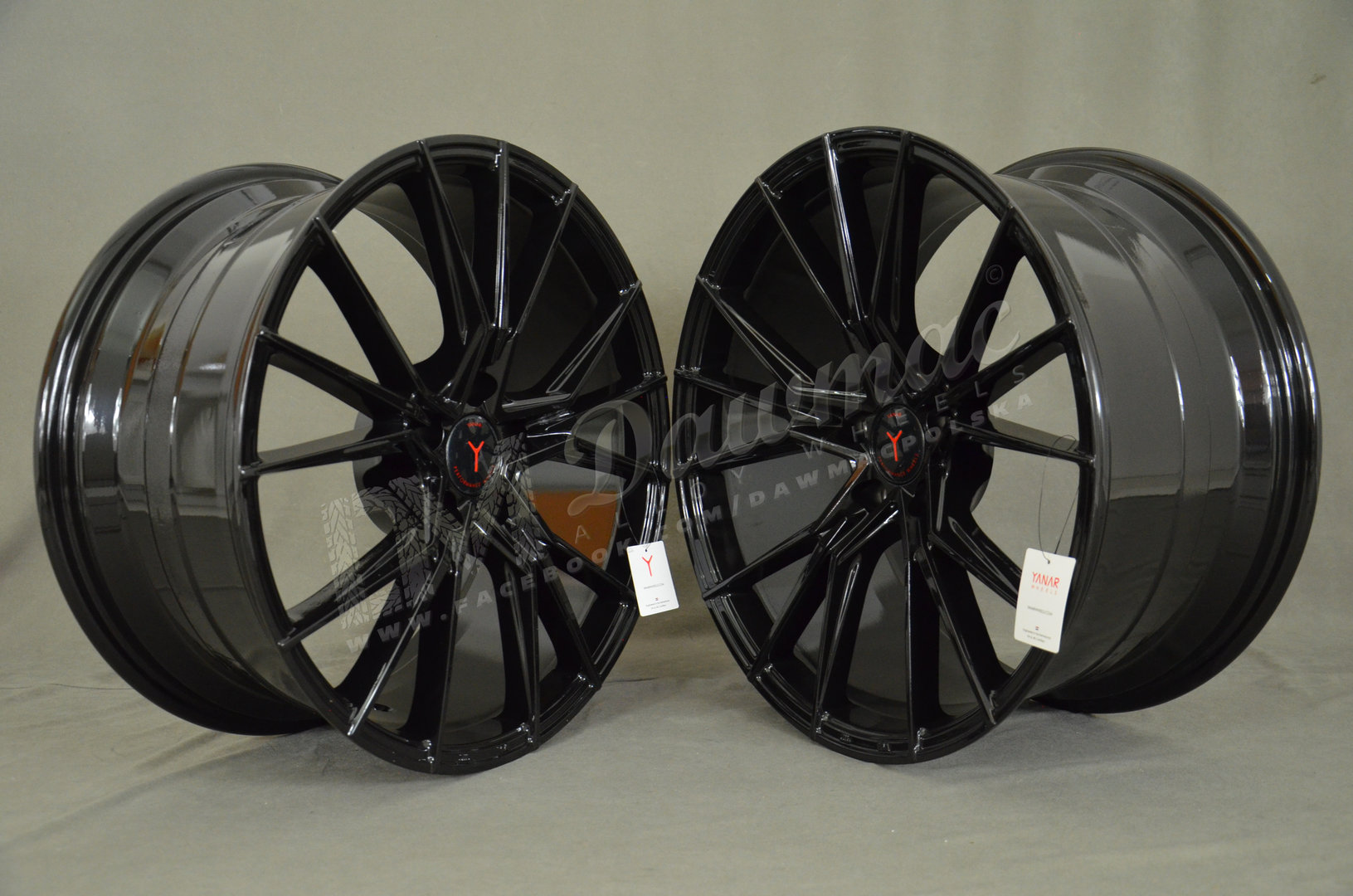 Yanar Wheels Y-NL47 19" 8,5J ET45 + 9,5J ET45 5x112 Gloss Black - obrazek 3