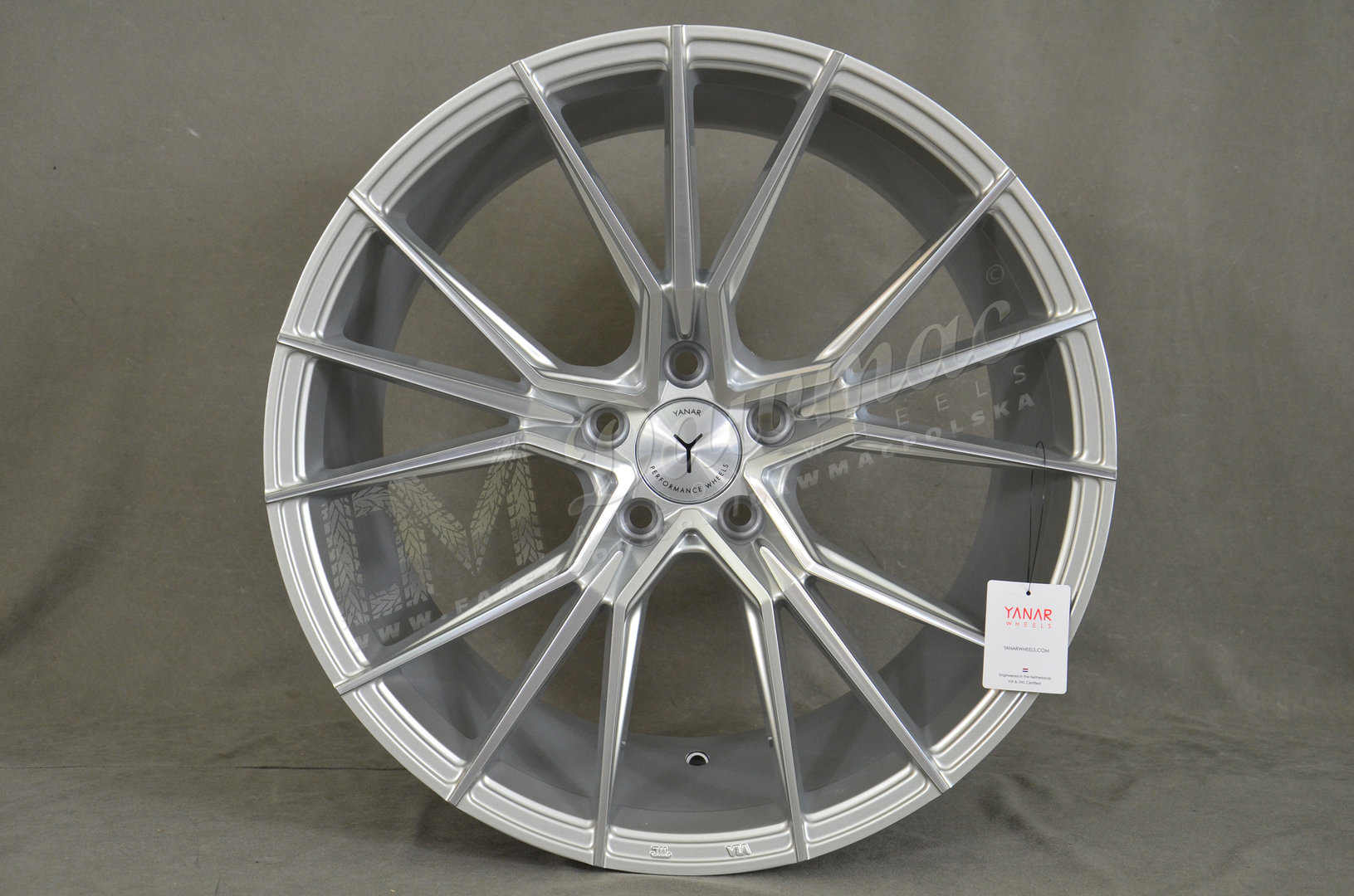Yanar Wheels Y-NL47 19" 9,5J ET35 5x112 Silver Machined Face - obrazek 2