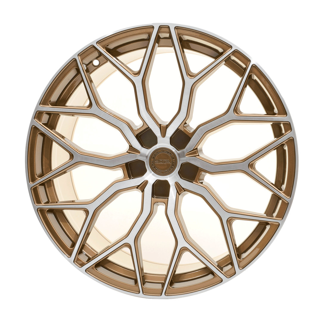 Yota Wheels YP1 20" 9J ET20-ET40 + 10J ET20-ET40 BLANK Gloss Bronze Brushed Face - obrazek 2