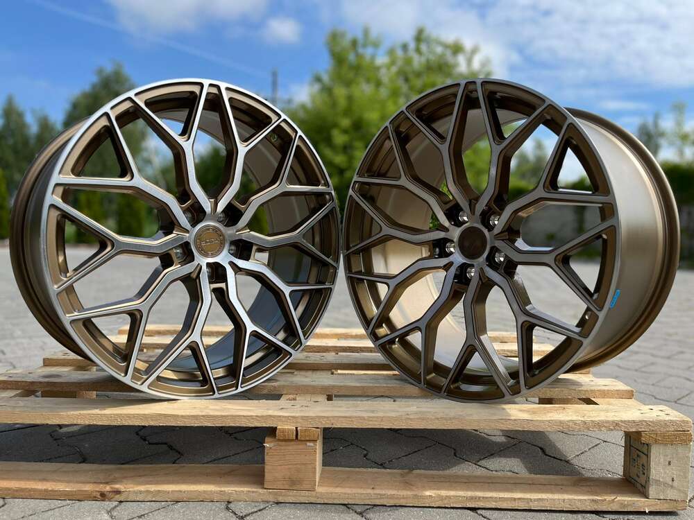 Yota Wheels YP1 20" 9J ET40 + 10J ET42 5x112 Gloss Bronze Brushed Face