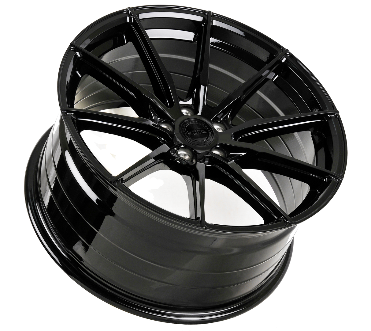 Yota Wheels YP4 20" 8,5J ET20-ET45 + 10J ET20-ET45 BLANK Black Glossy - obrazek 4