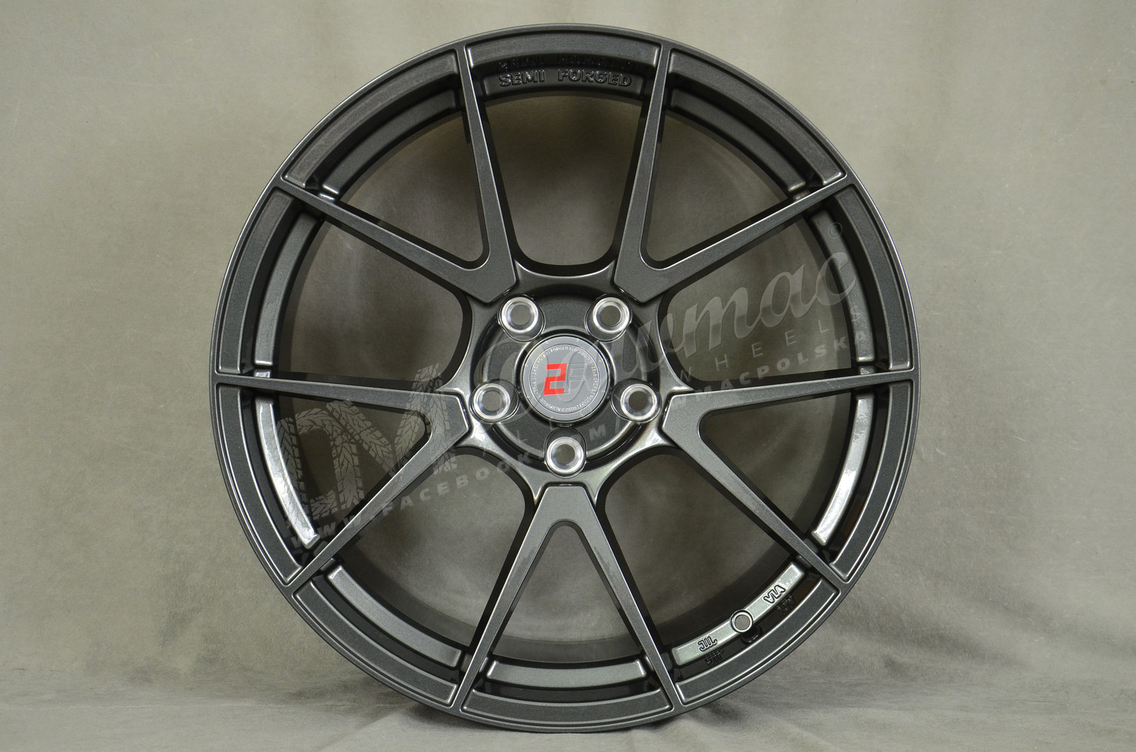 2Forge ZF6 19" 9,5J ET15-ET45 5x100-5x130 Gloss Gunmetal - obrazek 2