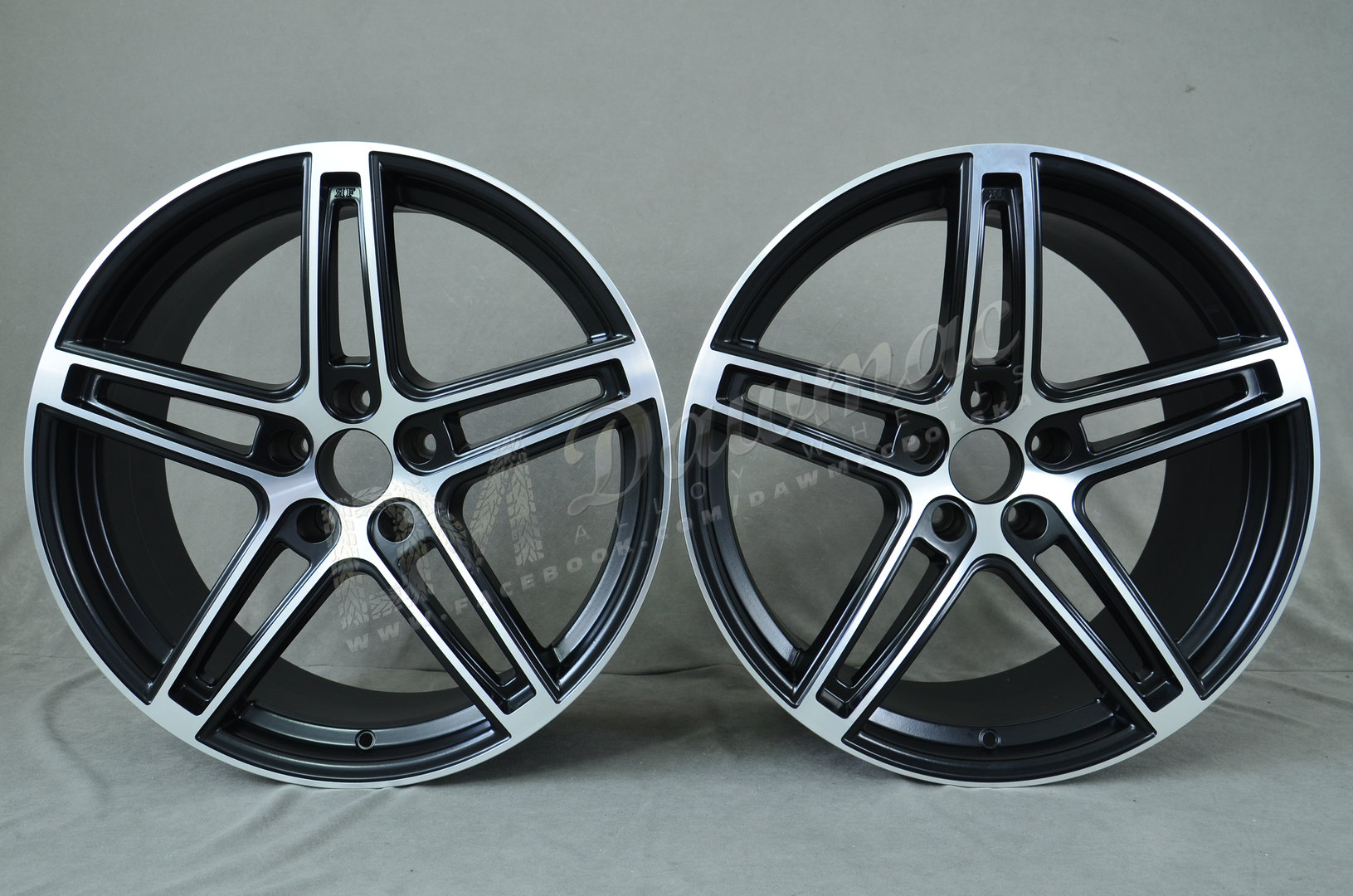 DARE RF5 20" 8,5J ET15 + 10J ET20 5x120 Matt Black Polished - obrazek 2