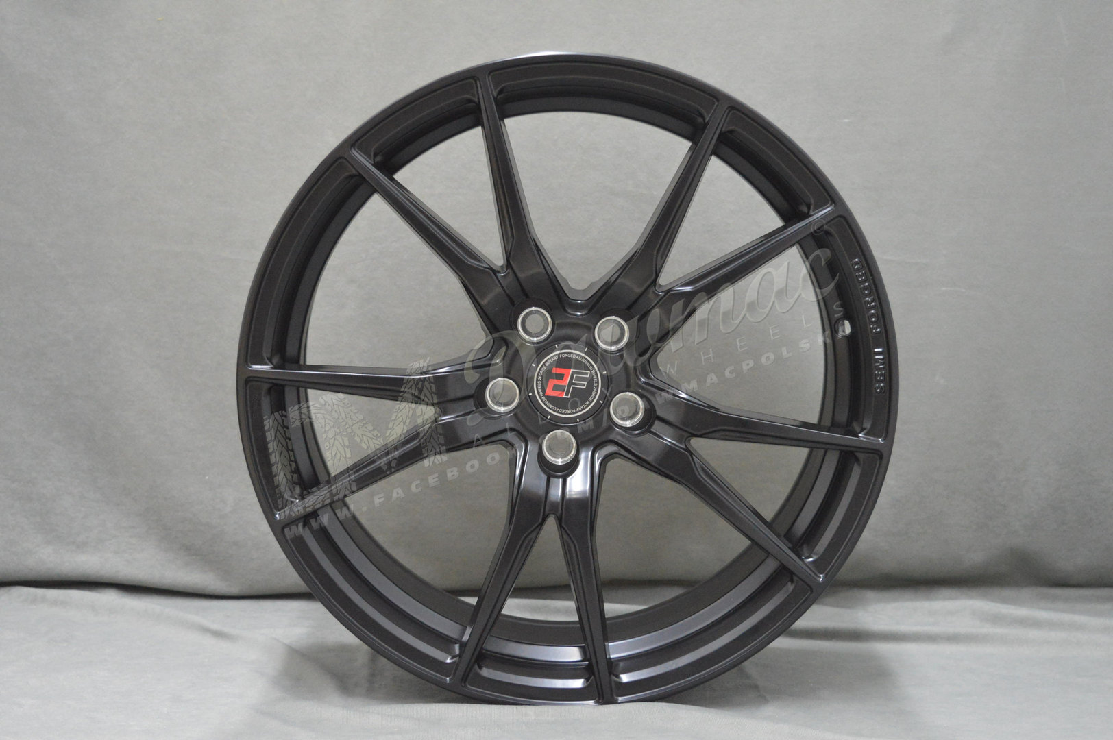 2Forge ZF2 19" 8,5J ET15-ET45 5x100-5x130 Matt Black - obrazek 2